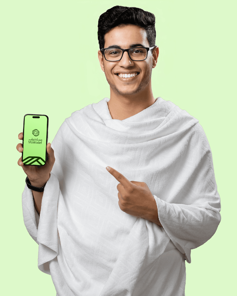 معتمر يستخدم منصة مستضيف